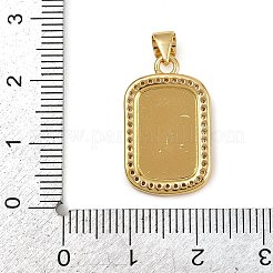 Brass Micro Pave Cubic Zirconia Pendants&nbsp;KK-D424-21C-G