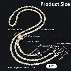 CutHollow 1Pc PU Leather & Iron Curb Link Chain Puse Chains&nbsp;FIND-CL0001-01B