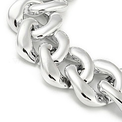 Chunky CCB Plastic Curb/Cable Chain Necklaces for Women&nbsp;LS-NJEW-K261-01B-P-1