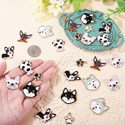 32Pcs 8 Styles Alloy Enamel Pendants&nbsp;ENAM-TA0004-18