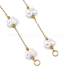 ABS Imitation Pearl Butterfly 304 Stainless Steel Bracelet Making&nbsp;AJEW-JB01650