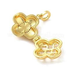 Brass Micro Pave Clear Cubic Zirconia Pendants&nbsp;FIND-Z041-14B