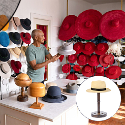 Wood Dome Shaped Stem Hat Rack&nbsp;ODIS-WH0001-46A
