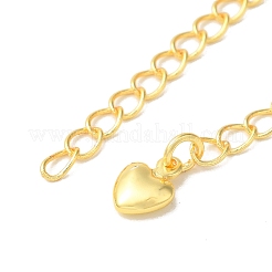 Rack Plating Brass Ends with Chain and Charms&nbsp;KK-F873-10G