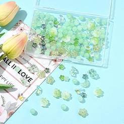 126Pcs 10 Styles Transparent Glass Beads&nbsp;GLAA-FS0002-37