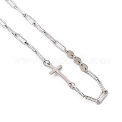 Non-Tarnish 304 Stainless Steel Paperclip Chain Necklaces&nbsp;NJEW-JN02998