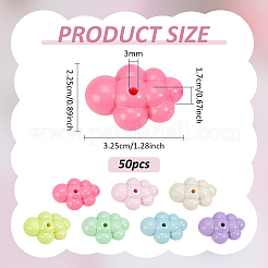 50Pcs Opaque Acrylic Beads&nbsp;MACR-ME0001-06