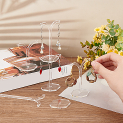 6Pcs 3 Styles Y-Shaped Acrylic Earring Display Stands&nbsp;CON-FG0001-05