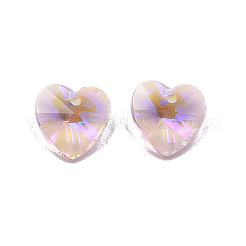 Pointed Back Electroplate Faceted Glass Pendants&nbsp;EGLA-N006-046