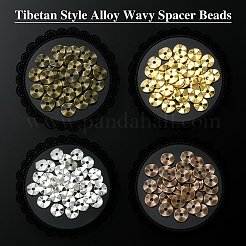 Tibetan Style Alloy Wavy Spacer Beads&nbsp;PALLOY-CJ0001-53-NR