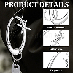 2Pcs 2 Colors Alloy Spring Gate Rings&nbsp;FIND-ME0003-44A
