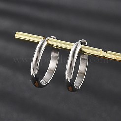 201 Stainless Steel Hoop Earrings&nbsp;LS-EJEW-P304-15A-P
