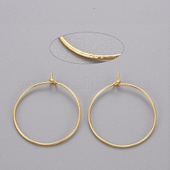 Brass Hoop Earrings&nbsp;KK-T032-005G