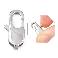 Tarnish Resistant 304 Stainless Steel Lobster Claw Clasps Hand Polished&nbsp;STAS-N078-12C