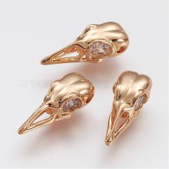 Brass Micro Pave Grade AAA Cubic Zirconia Beads&nbsp;ZIRC-P043-05-NR