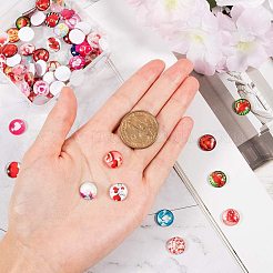 Flatback Glass Cabochons for DIY Projects&nbsp;GGLA-PH0005-12mm-06A
