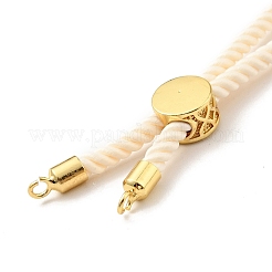 Half Finished Twisted Milan Rope Slider Bracelets&nbsp;FIND-G032-01G-09