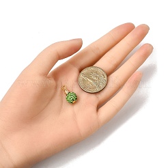 8Pcs Handmade Polymer Clay Pave Rhinestone Pendants&nbsp;PALLOY-JF04430-02