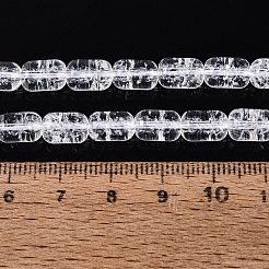 Transparent Crackle Glass Beads Strands&nbsp;GLAA-NH0001-04-A02