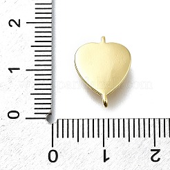 Brass Flower Heart Links&nbsp;KK-K400-49G-03