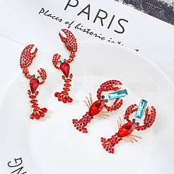 2 Pairs 2 Style Rhinestone Lobster Stud Earrings&nbsp;EJEW-AN0002-67