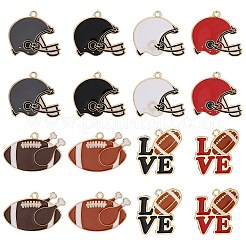 16Pcs 8 Style Alloy Enamel Pendants&nbsp;ENAM-CJ0005-79