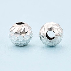 Textured 925 Sterling Silver Beads&nbsp;STER-T008-45S-02