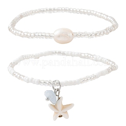 Glass Seed Beads Stretch Bracelets for Women&nbsp;BJEW-JB11638-03