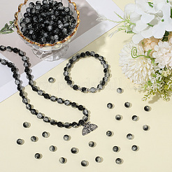 3Strands Spray Painted Crackle Glass Beads Strands&nbsp;DGLA-LT0001-03A