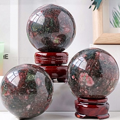 Natural Rhodonite Crystal Ball Display Decorations&nbsp;PW-WG27983-02