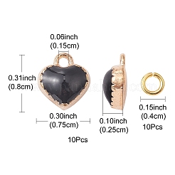 Heart Alloy Enamel Charms&nbsp;ENAM-YW0002-85D