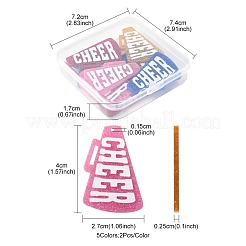 10Pcs 5 Colors Printed Acrylic Pendants&nbsp;OACR-FS0002-19