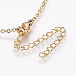 304 Stainless Steel Pendant Necklaces&nbsp;NJEW-F213-04G