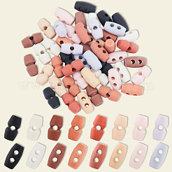 64Pcs 16 Colors 1-Hole Plastic Buttons&nbsp;DIY-GF0011-43