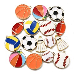16Pcs 8 Styles Alloy Enamel Pendants&nbsp;ENAM-FP0002-34