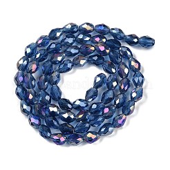 Transparent Electroplate Glass Beads Strands&nbsp;X-EGLA-N013-T6mm-B28
