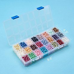 Eco-Friendly Dyed Glass Pearl Round Beads&nbsp;HY-PH0011-02-6mm