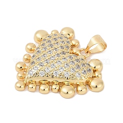Brass Micro Pave Cubic Zirconia Pendants&nbsp;KK-A241-07G