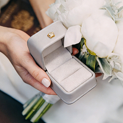 2Pcs Square PU Leather Ring Gift Boxes&nbsp;LBOX-CL0001-06