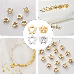 40Pcs 2 Colors Rack Plating Eco-friendly Brass Bead Frames&nbsp;KK-FH0004-05