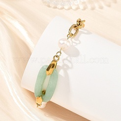 304 Stainless Steel Figaro Chains with Natural Mixed Gemstone&nbsp;BJEW-JB14452