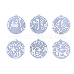Halloween Witch/Pumpkin/Ghost DIY Food Grade Silicone Pendant Molds&nbsp;SIMO-PW0017-21A