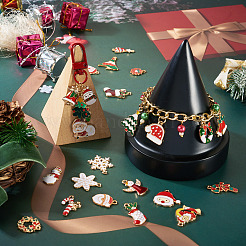 30Pcs Christmas Theme Alloy Enamel Pendants&nbsp;FIND-TA0005-45
