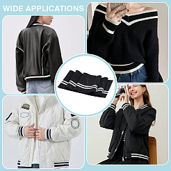 2Pcs Polyester Elastic Ribbing Fabric for Cuffs&nbsp;AJEW-BC0007-93