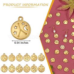 84 Pieces Zodiac Sign Charm Pendants 12 Constellation Charm Pendant Alloy Charm for Jewelry Necklace Earring Making Crafts&nbsp;JX557B