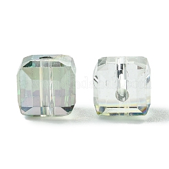 100Pcs Transparent Electroplate Glass Beads&nbsp;GLAA-K064-08A-HR01