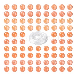 100Pcs 8mm Natural Peach Calcite Round Beads&nbsp;DIY-LS0002-27