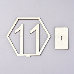 Wood Table Numbers Cards&nbsp;AJEW-WH0021-29B