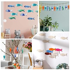 30Pcs Fish Unfinished Wood Cutouts Pendant Decorations&nbsp;DIY-SP0004-52