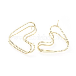 Brass Stud Earrings&nbsp;EJEW-L234-21G